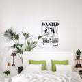One Piece Wanted Monkey D. Luffy Poster Vinyl Decal – Official Anime Wall Art