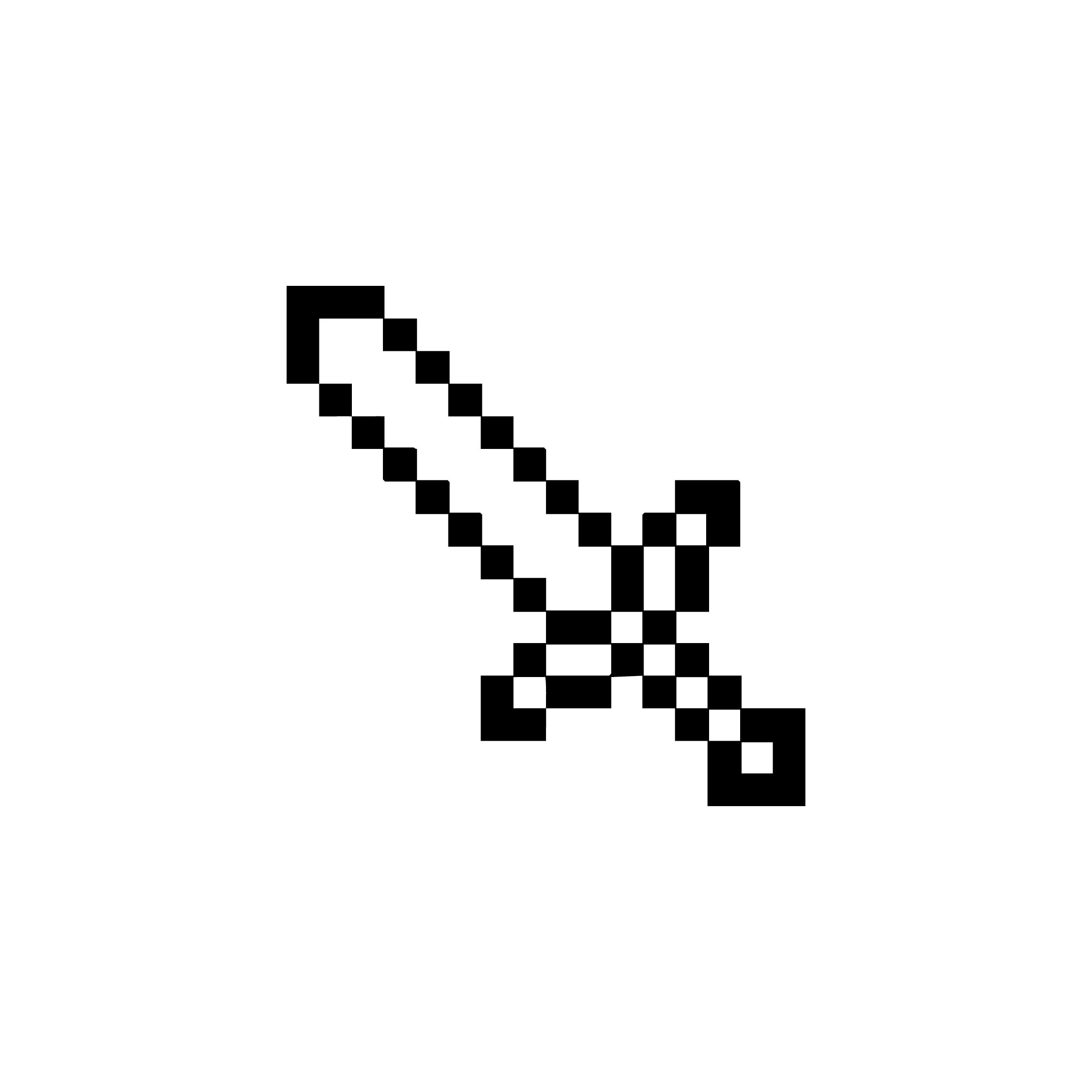 Minecraft Pixel Sword Vinyl Decal | Official Pixel Sword Sticker for Walls, Consoles & Laptops