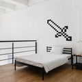 Minecraft Pixel Sword Vinyl Decal | Official Pixel Sword Sticker for Walls, Consoles & Laptops