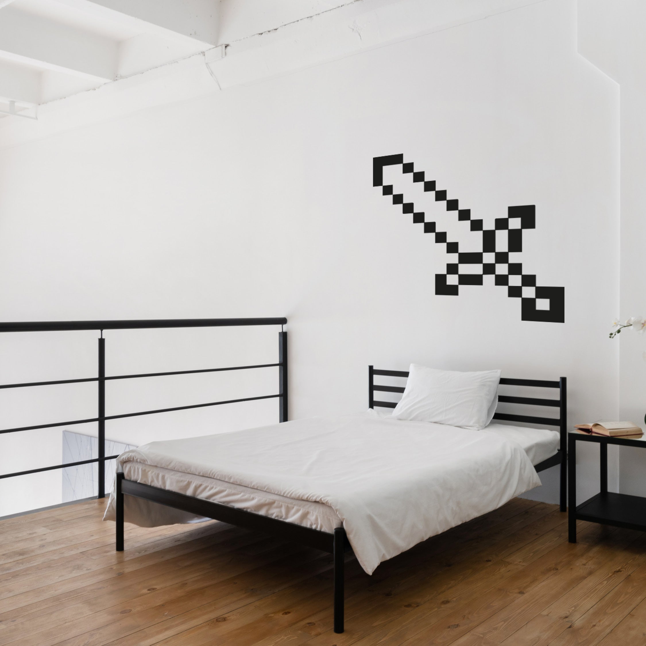 Minecraft Pixel Sword Vinyl Decal | Official Pixel Sword Sticker for Walls, Consoles & Laptops