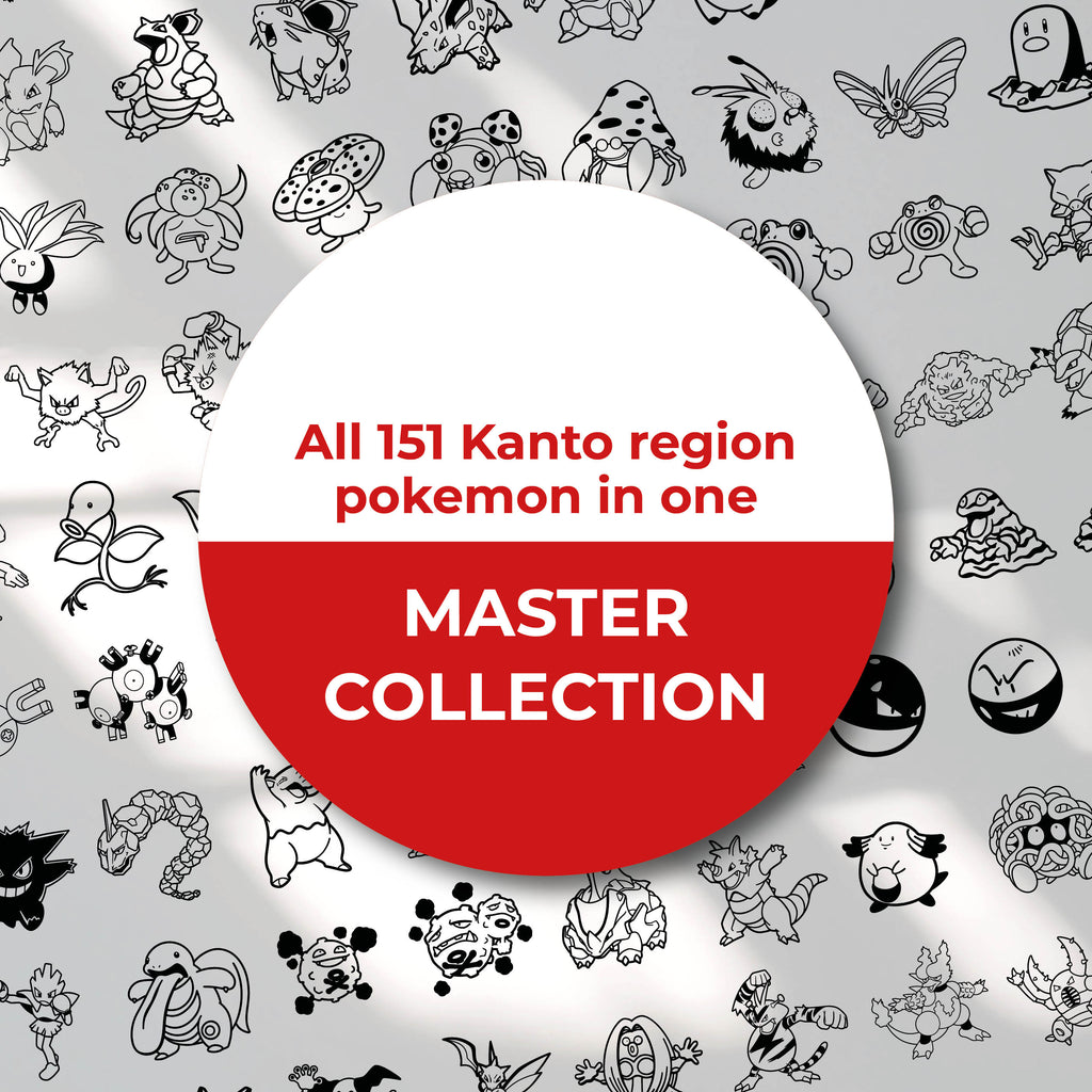 Officially Licensed Pokémon 151 Wall Decal Set – Complete Kanto Pokédex Master Collection