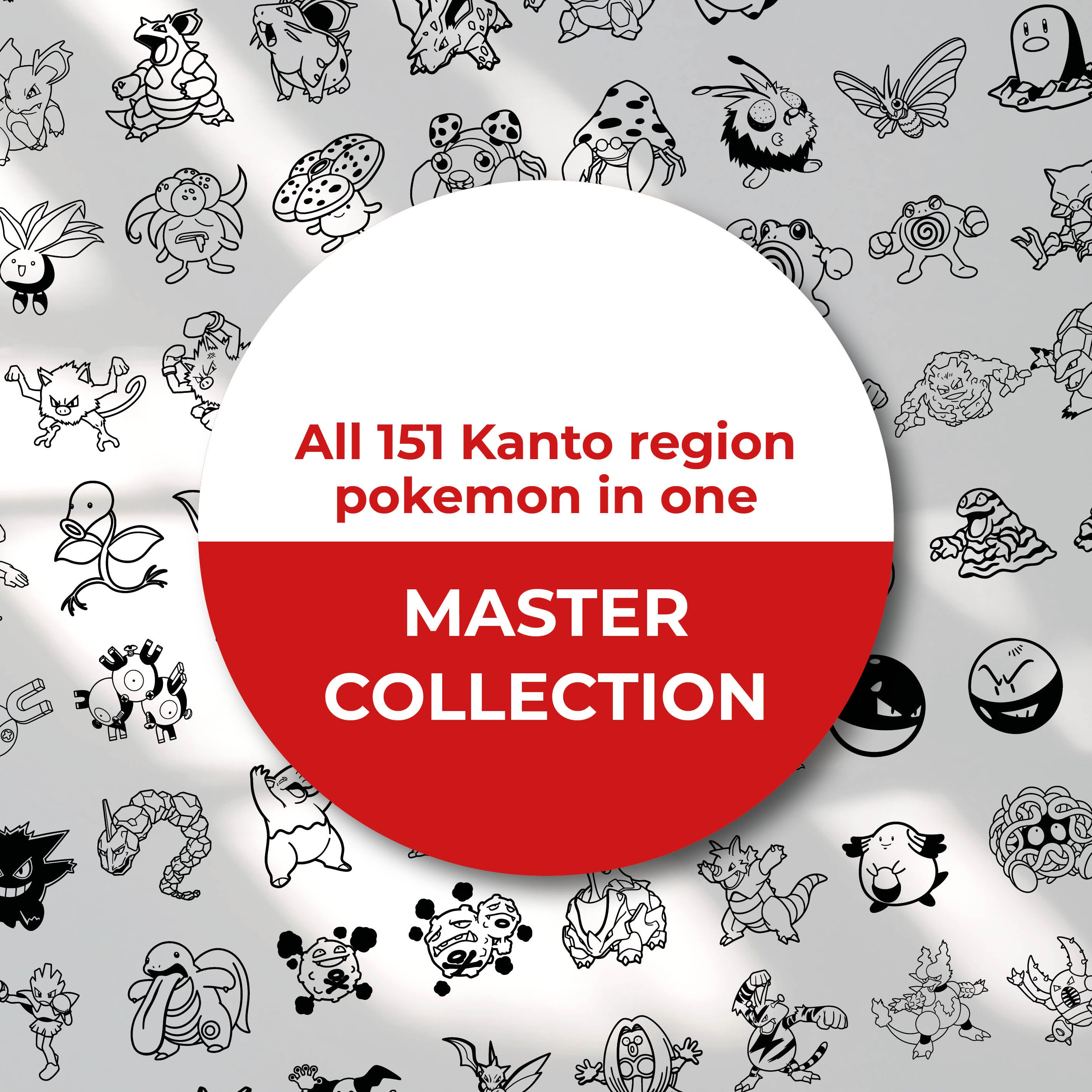 Officially Licensed Pokémon 151 Wall Decal Set – Complete Kanto Pokédex Master Collection
