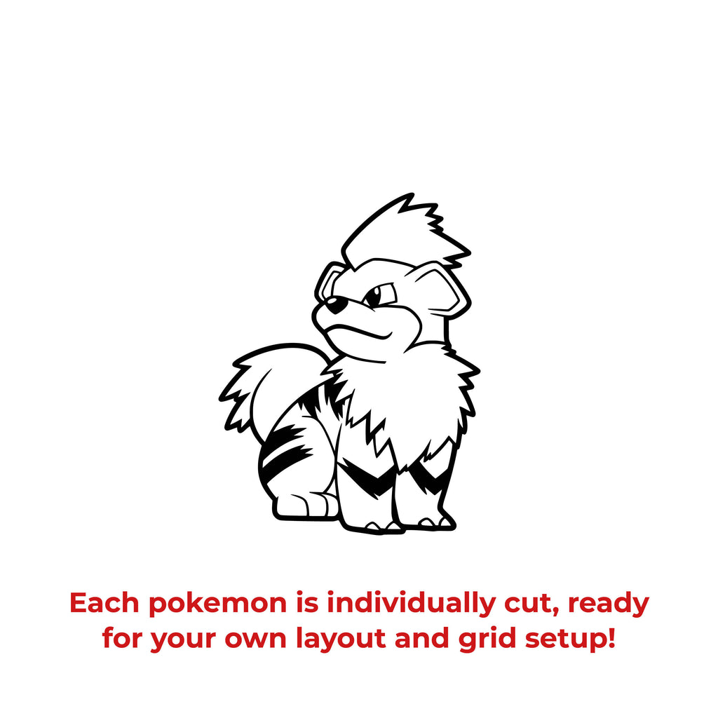 Officially Licensed Pokémon 151 Wall Decal Set – Complete Kanto Pokédex Master Collection