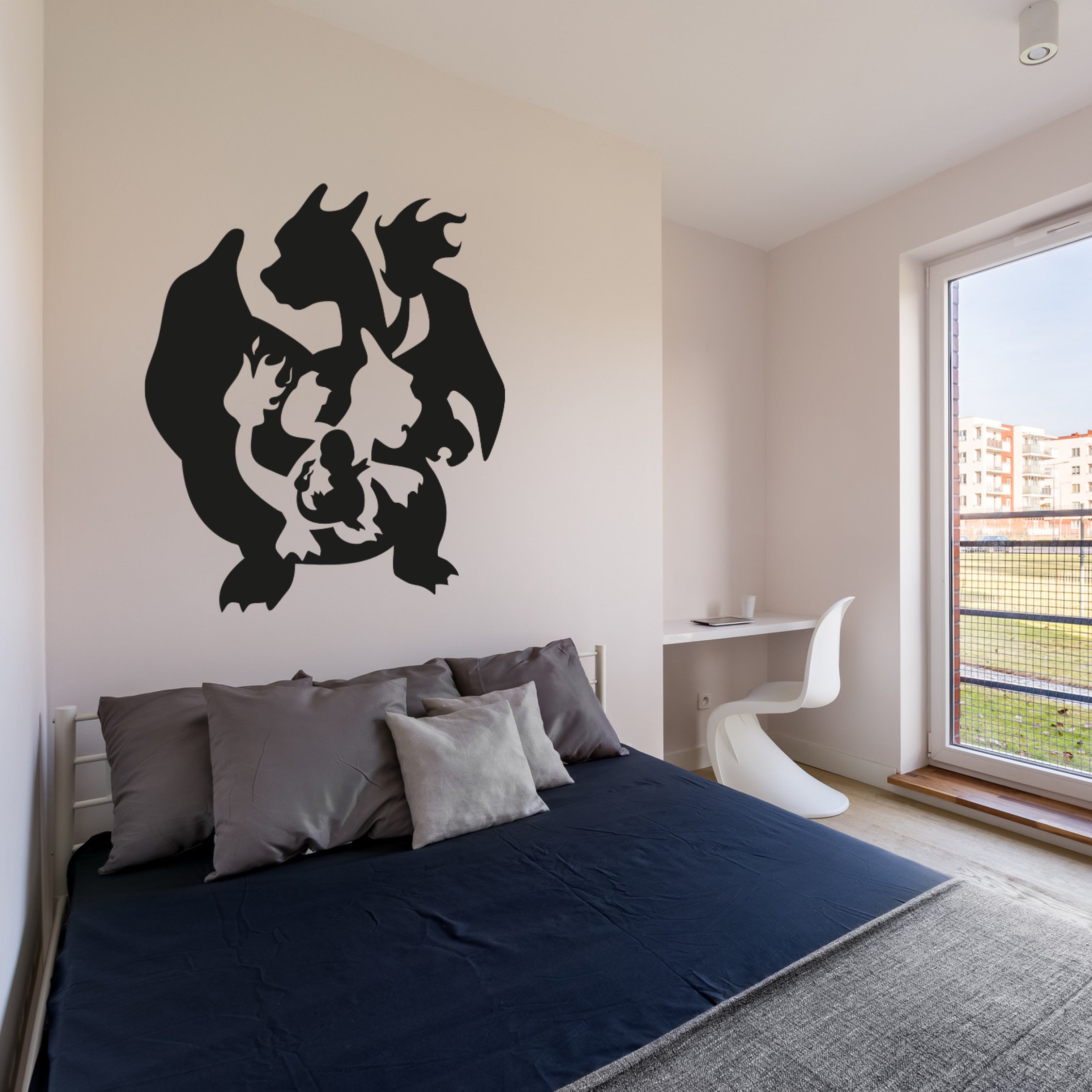 Pokémon Charizard, Charmeleon & Charmander Evolution Vinyl Decal | Official Pokémon Art