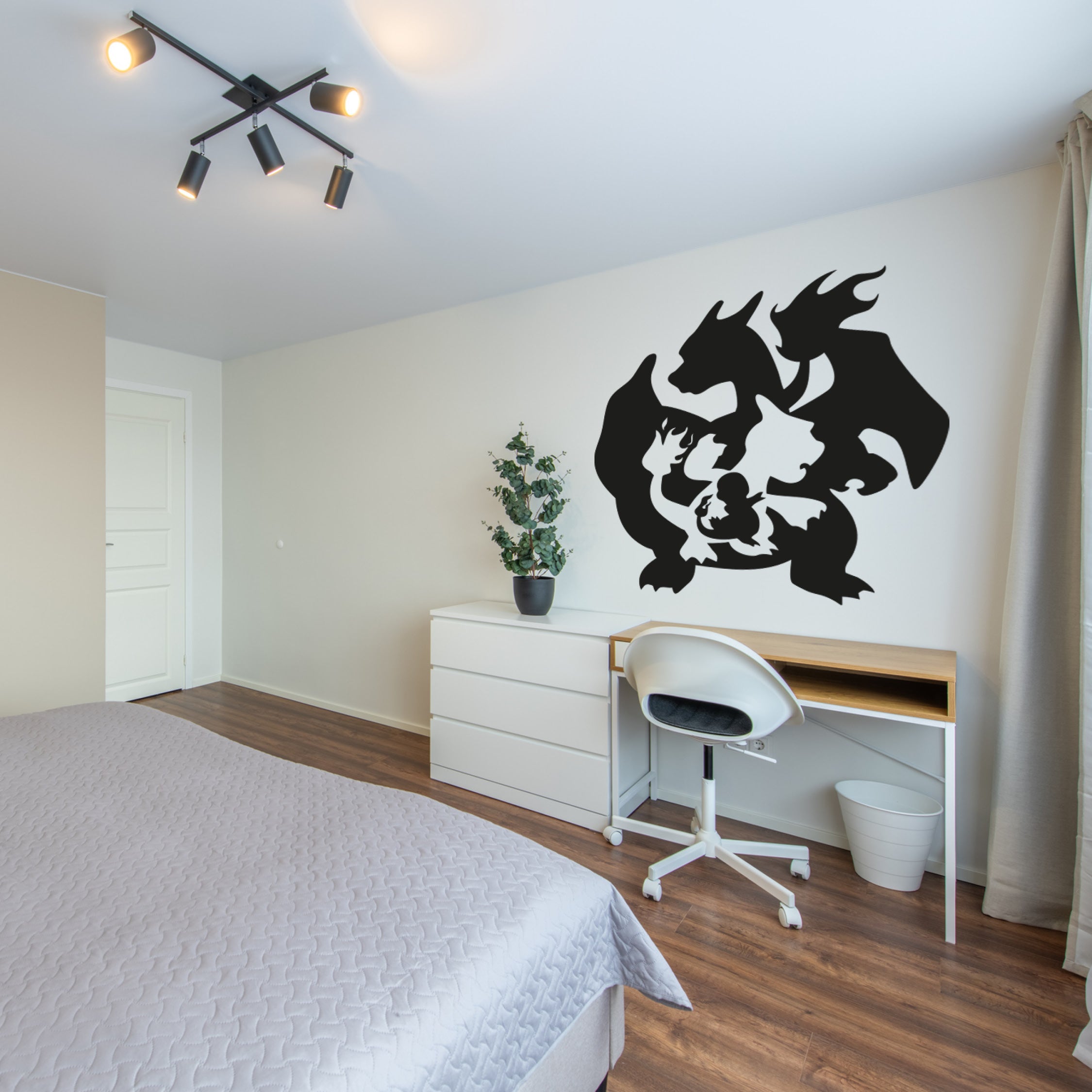 Pokémon Charizard, Charmeleon & Charmander Evolution Vinyl Decal | Official Pokémon Art