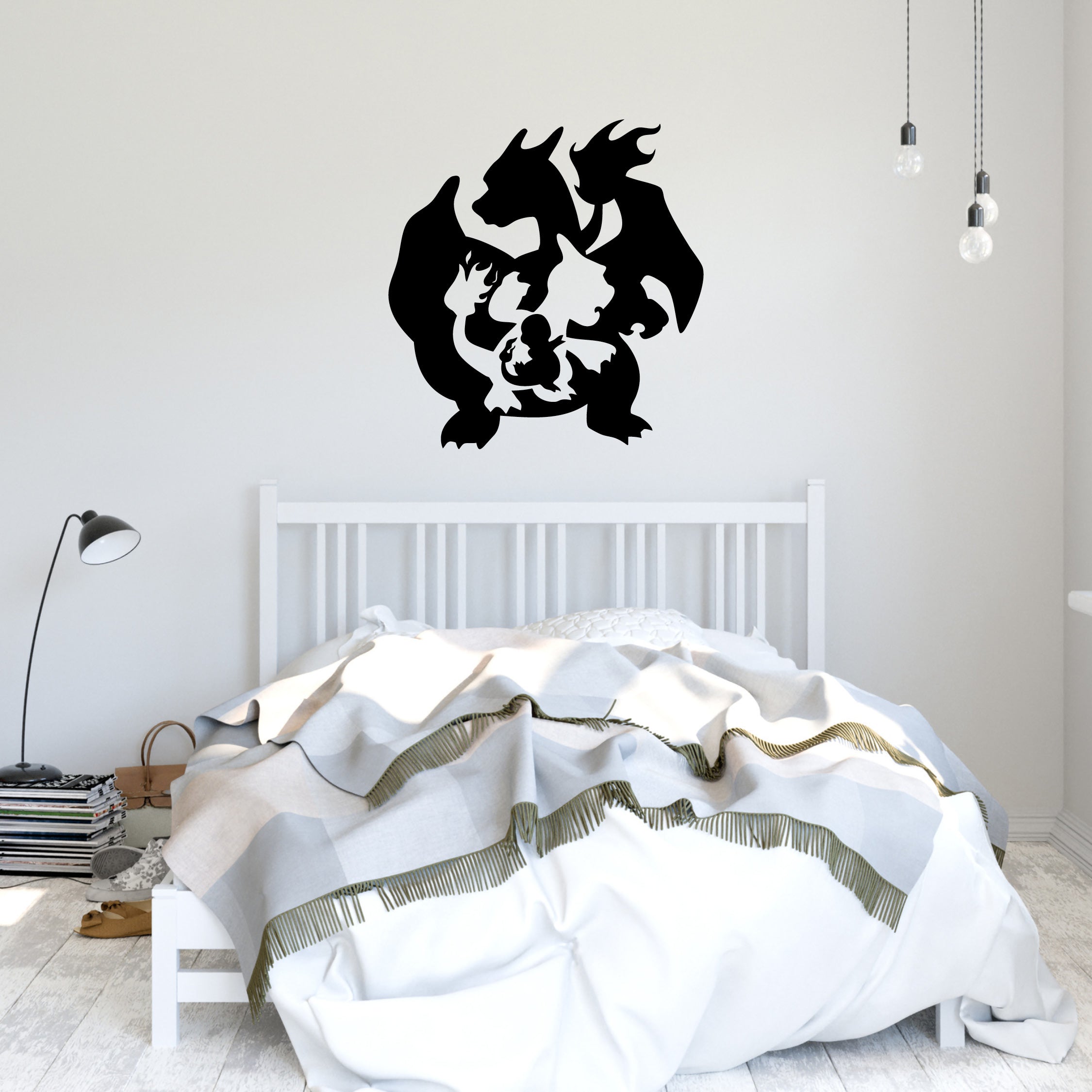 Pokémon Charizard, Charmeleon & Charmander Evolution Vinyl Decal | Official Pokémon Art