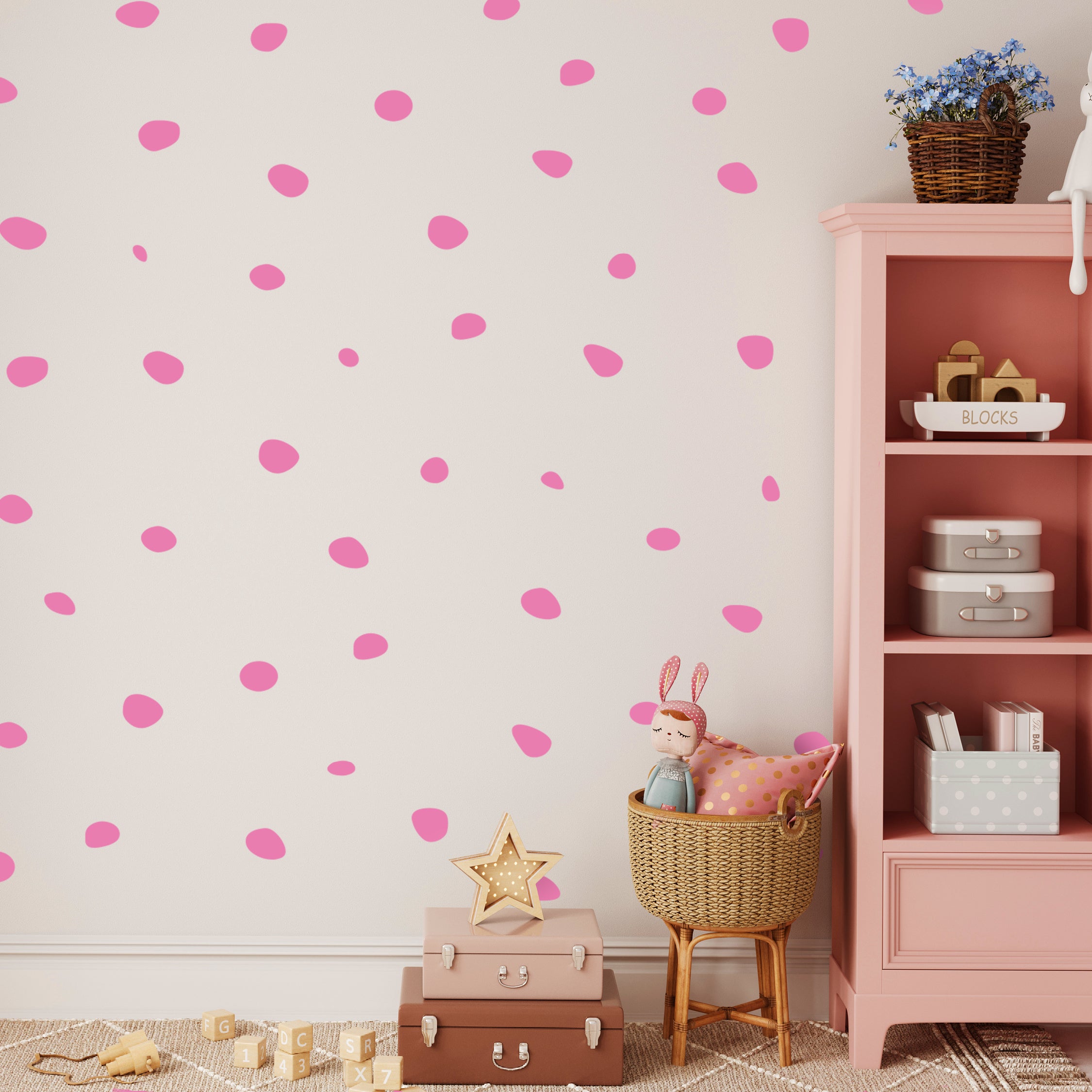 Polka dot wall decal sticker pattern pack