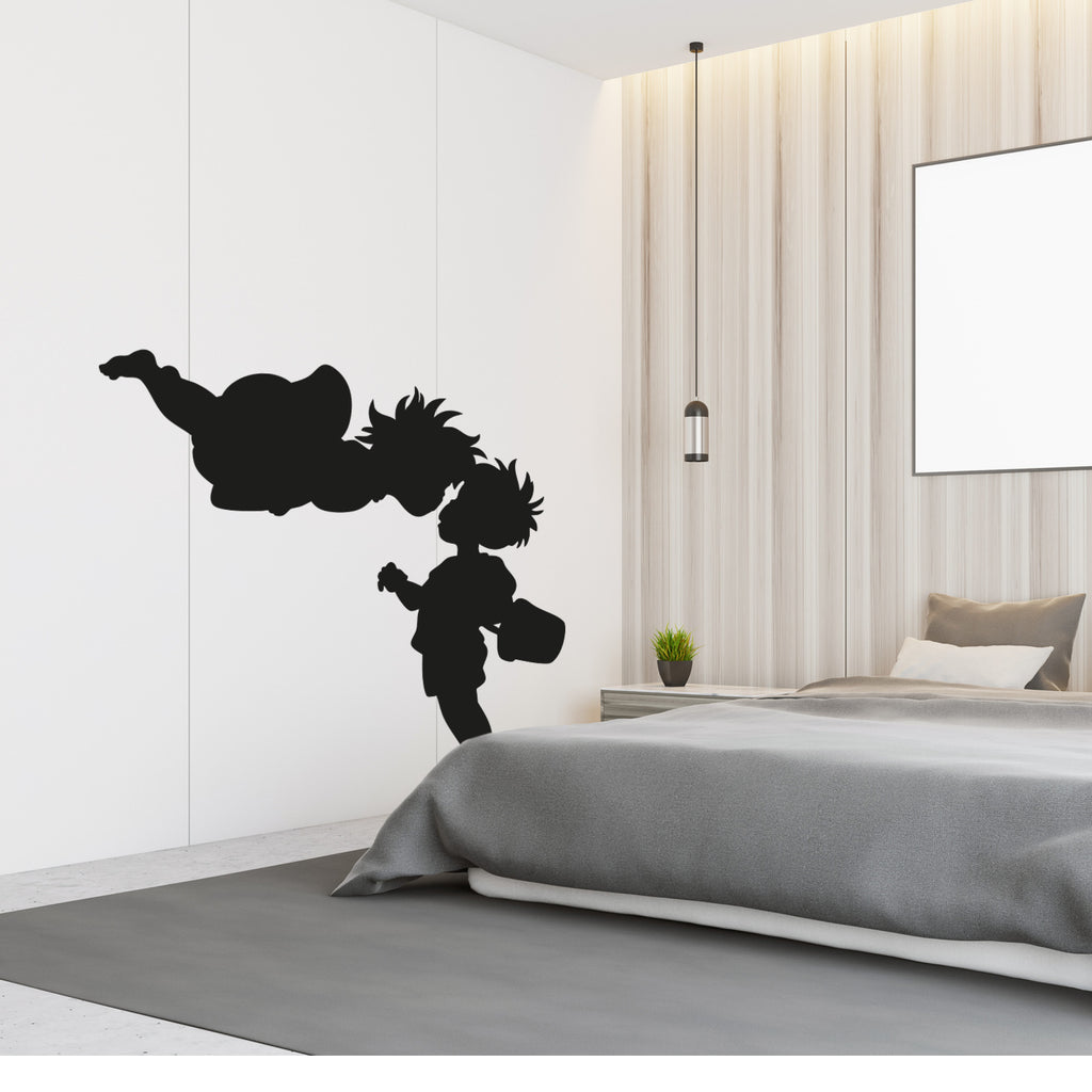 Ponyo and Sosuke Vinyl Decal – Cute Studio Ghibli Sticker with Floating Ponyo Above Sosuke