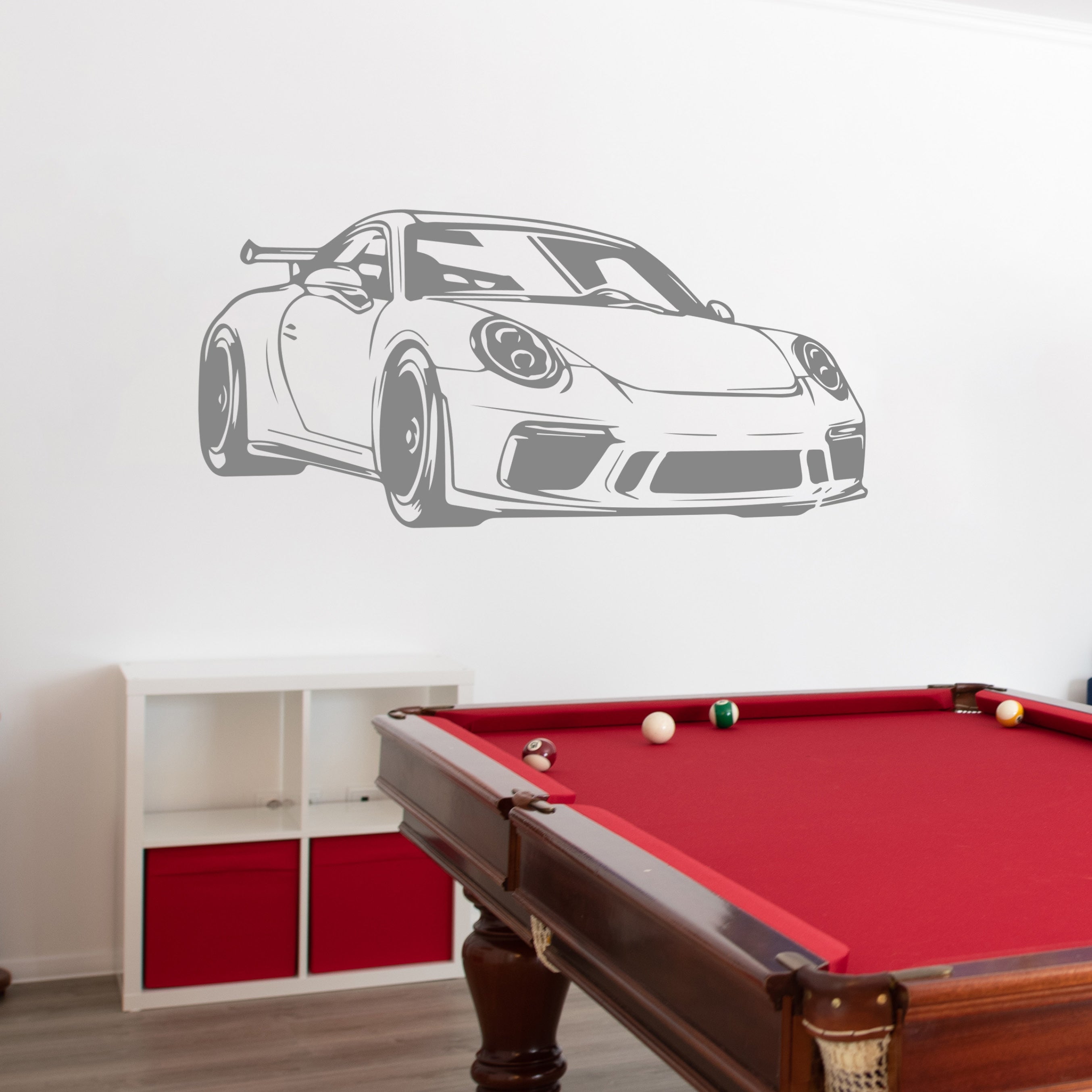 Porsche GT3 Wall Decal Sticker – Luxury Sports Car Vinyl Wall Art for Bedrooms, Garages & Car Enthusiasts