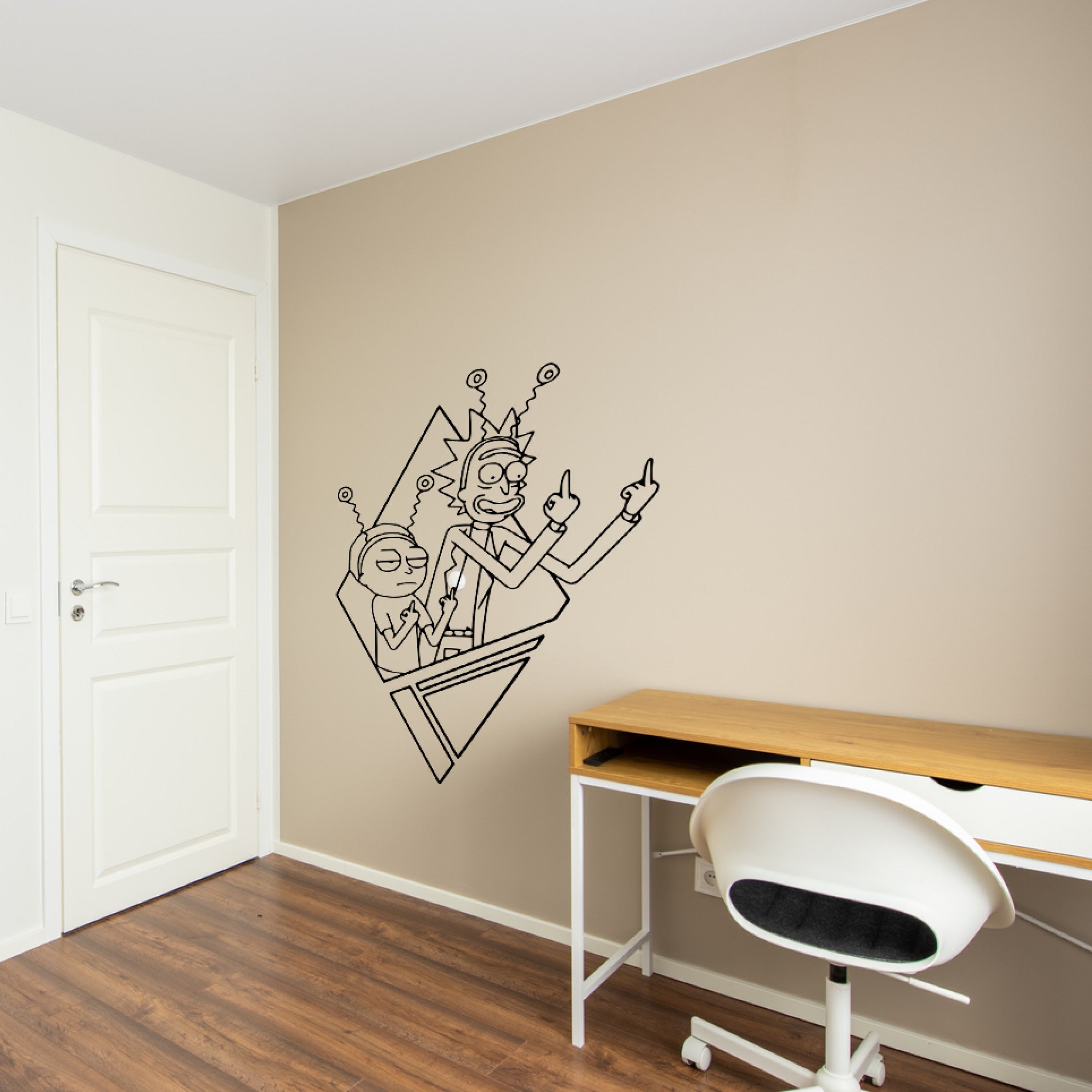 Rick and Morty Funny Gesture Vinyl Decal | Official Adult Swim Sticker