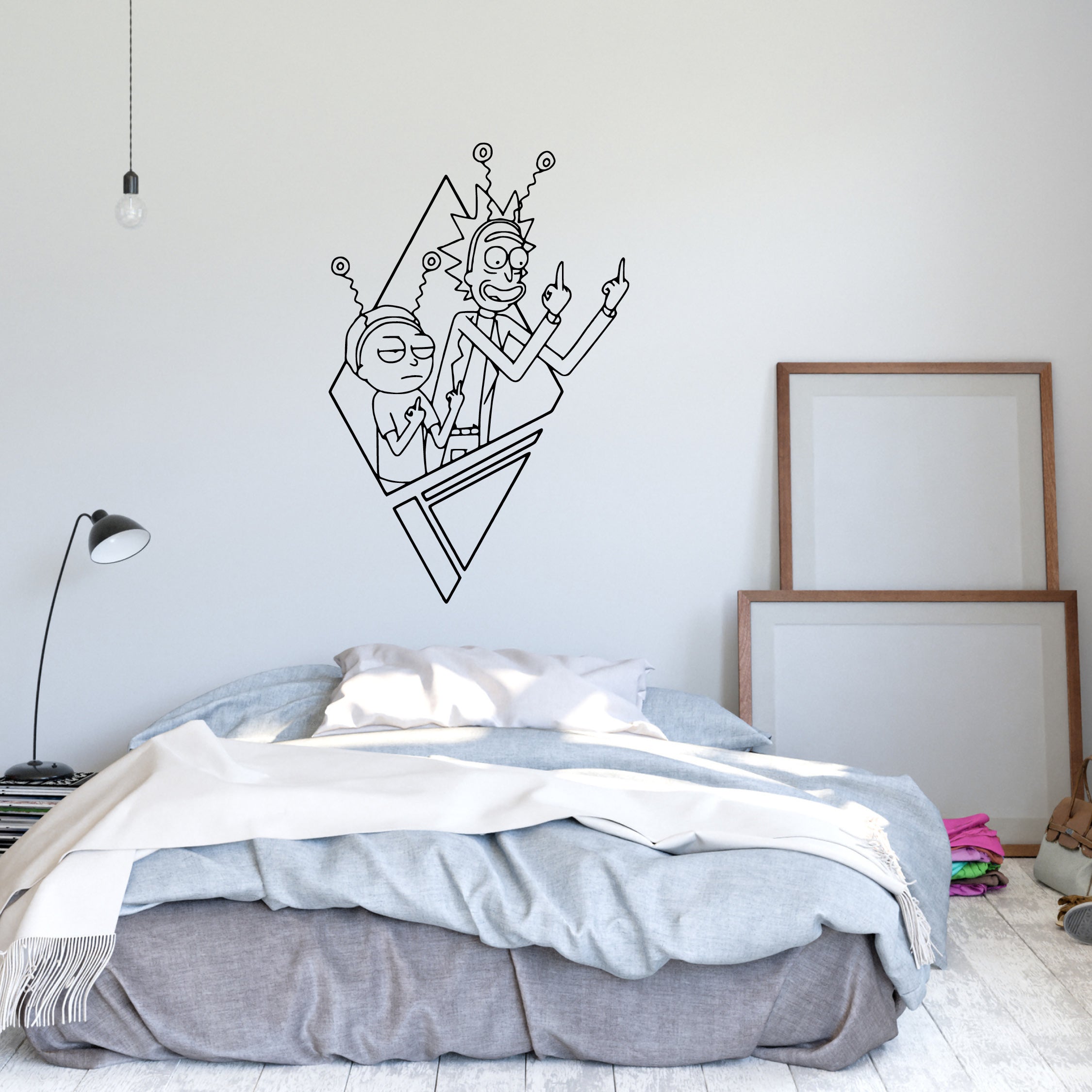 Rick and Morty Funny Gesture Vinyl Decal | Official Adult Swim Sticker