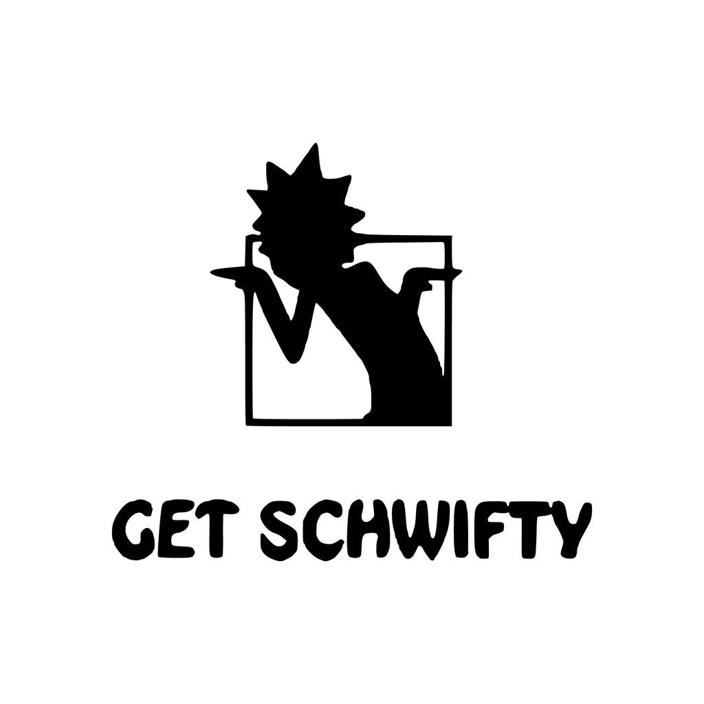 Rick and Morty “Get Shwifty” Vinyl Decal with Dancing Rick | Official Adult Swim