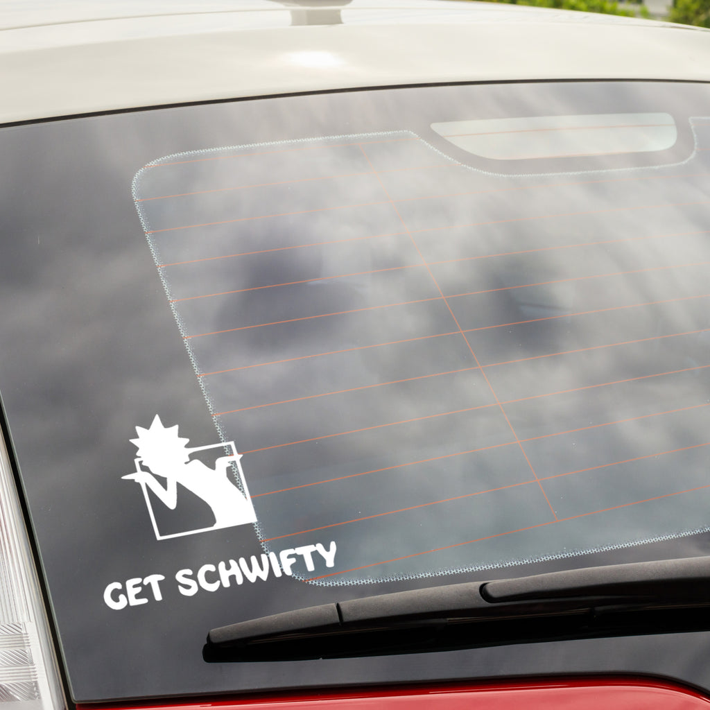 Rick and Morty “Get Shwifty” Vinyl Decal with Dancing Rick | Official Adult Swim