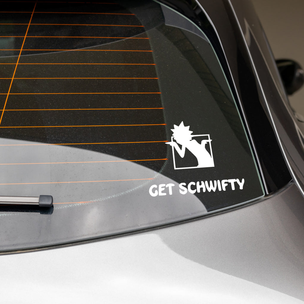 Rick and Morty “Get Shwifty” Vinyl Decal with Dancing Rick | Official Adult Swim