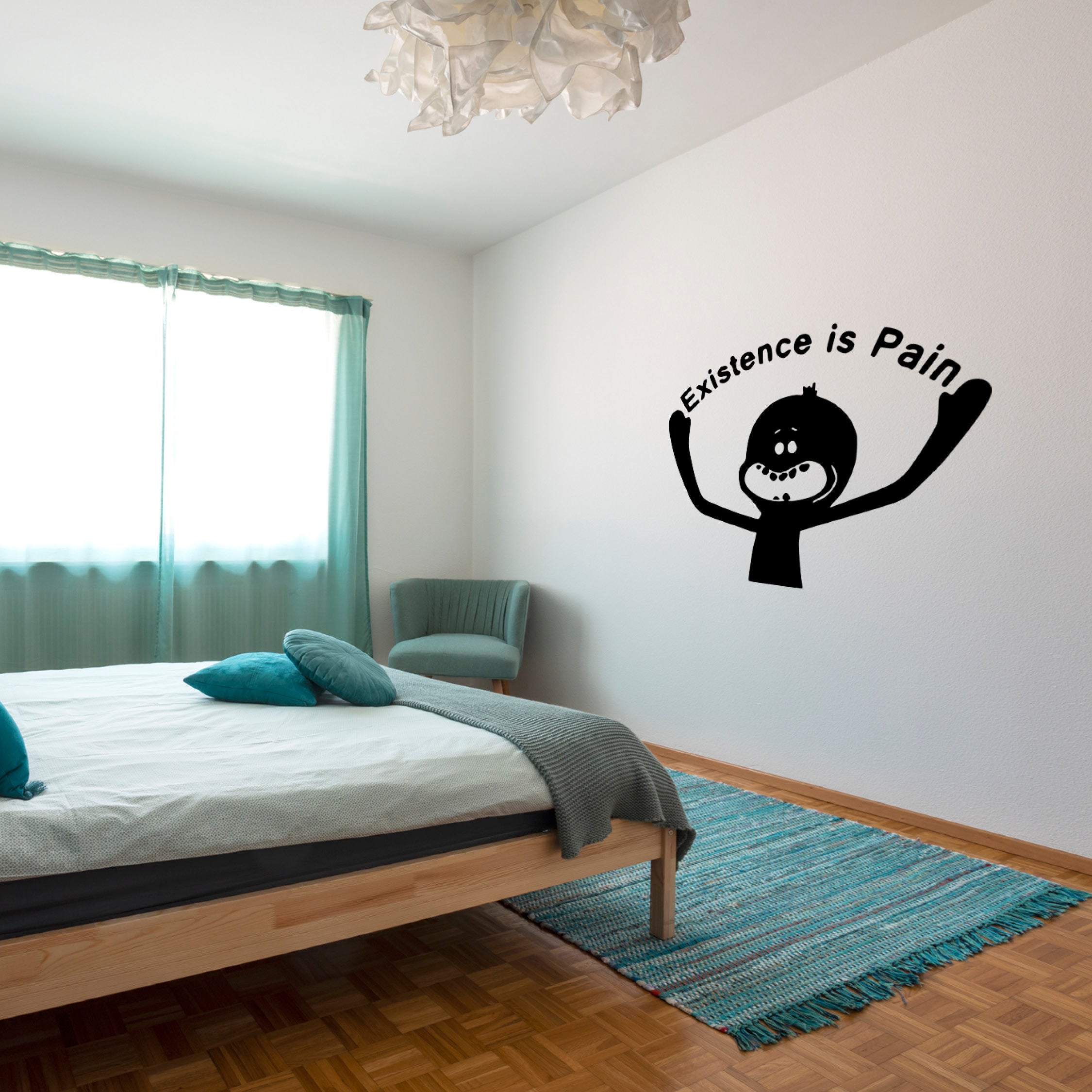 Rick and Morty Meeseeks “Existence Is Pain” Vinyl Decal | Official Adult Swim