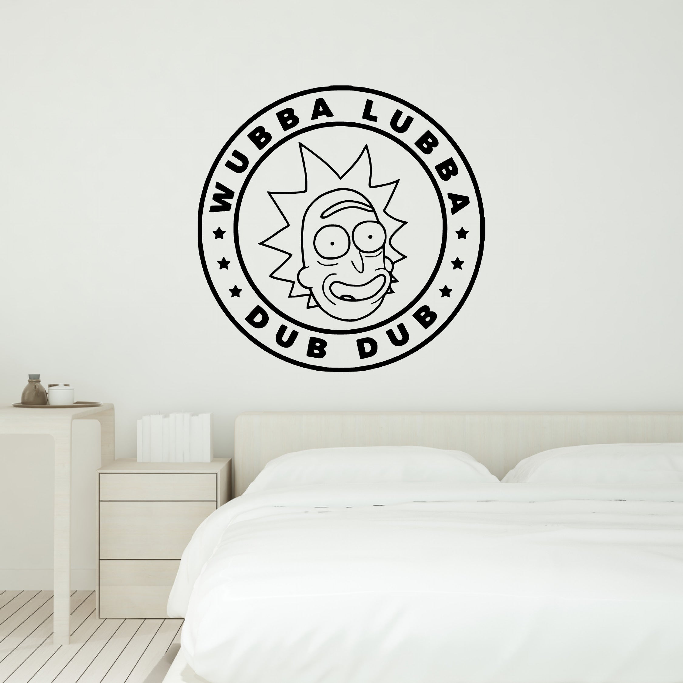 Rick and Morty Roundel Decal – Wubba Lubba Dub Dub Circular Sticker | Official Adult Swim