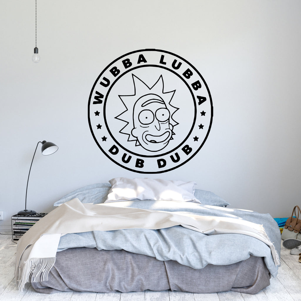 Rick and Morty Roundel Decal – Wubba Lubba Dub Dub Circular Sticker | Official Adult Swim