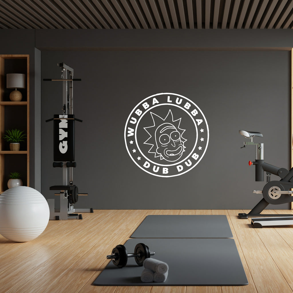 Rick and Morty Roundel Decal – Wubba Lubba Dub Dub Circular Sticker | Official Adult Swim