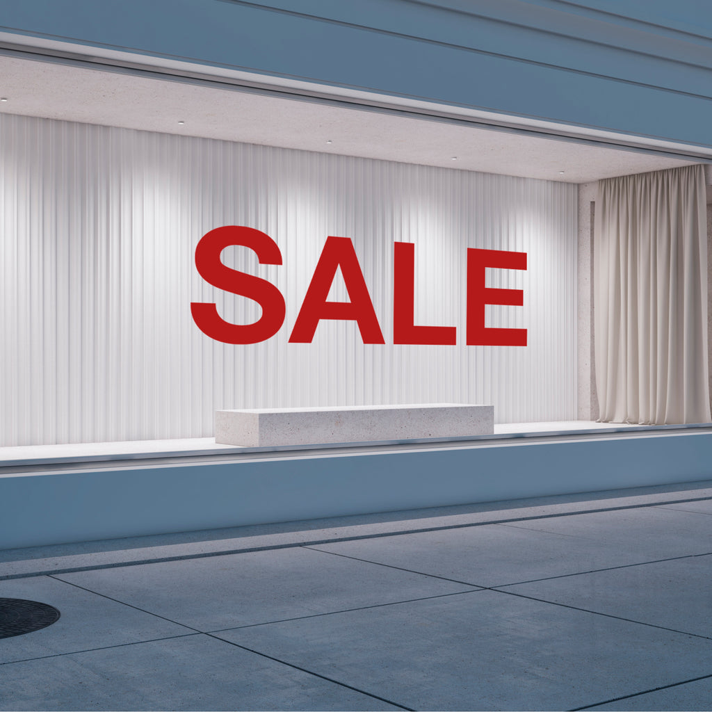 SALE Window Decal – Large Retail Sale Sticker for Shop Fronts & Store Windows