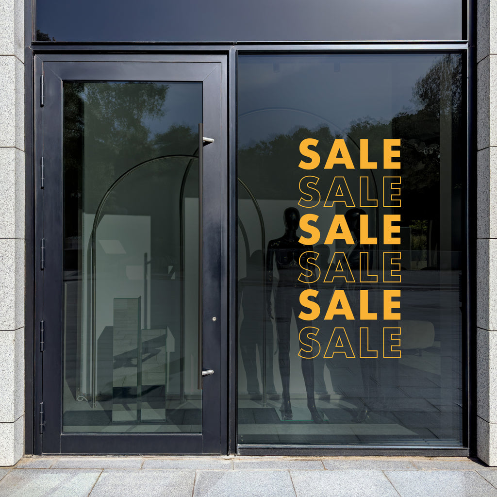 Sale decal sticker for shopfront window