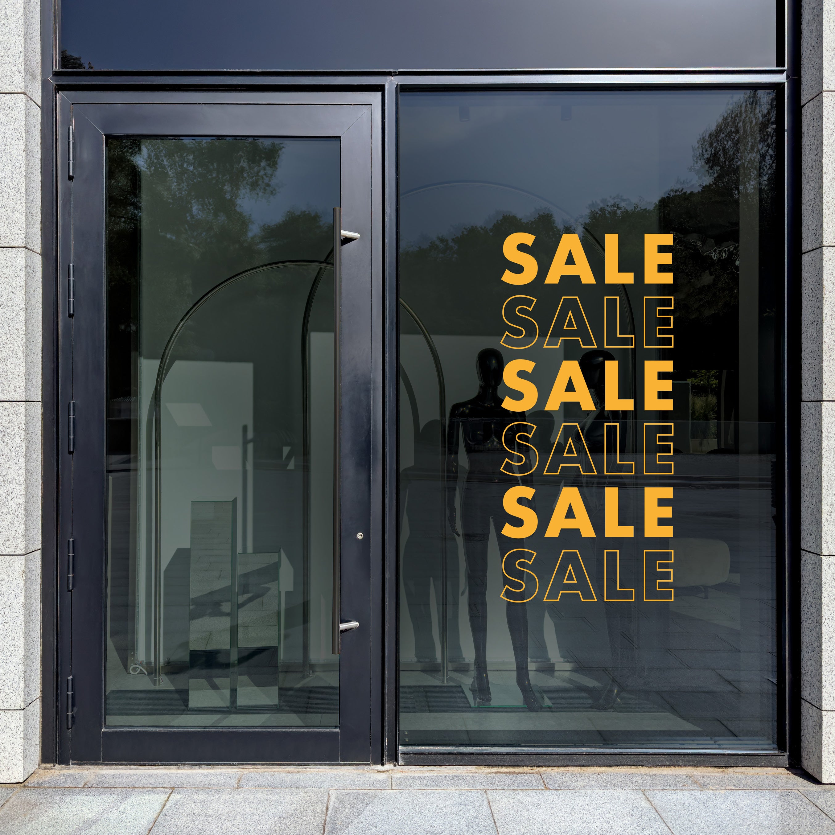 Sale decal sticker for shopfront window