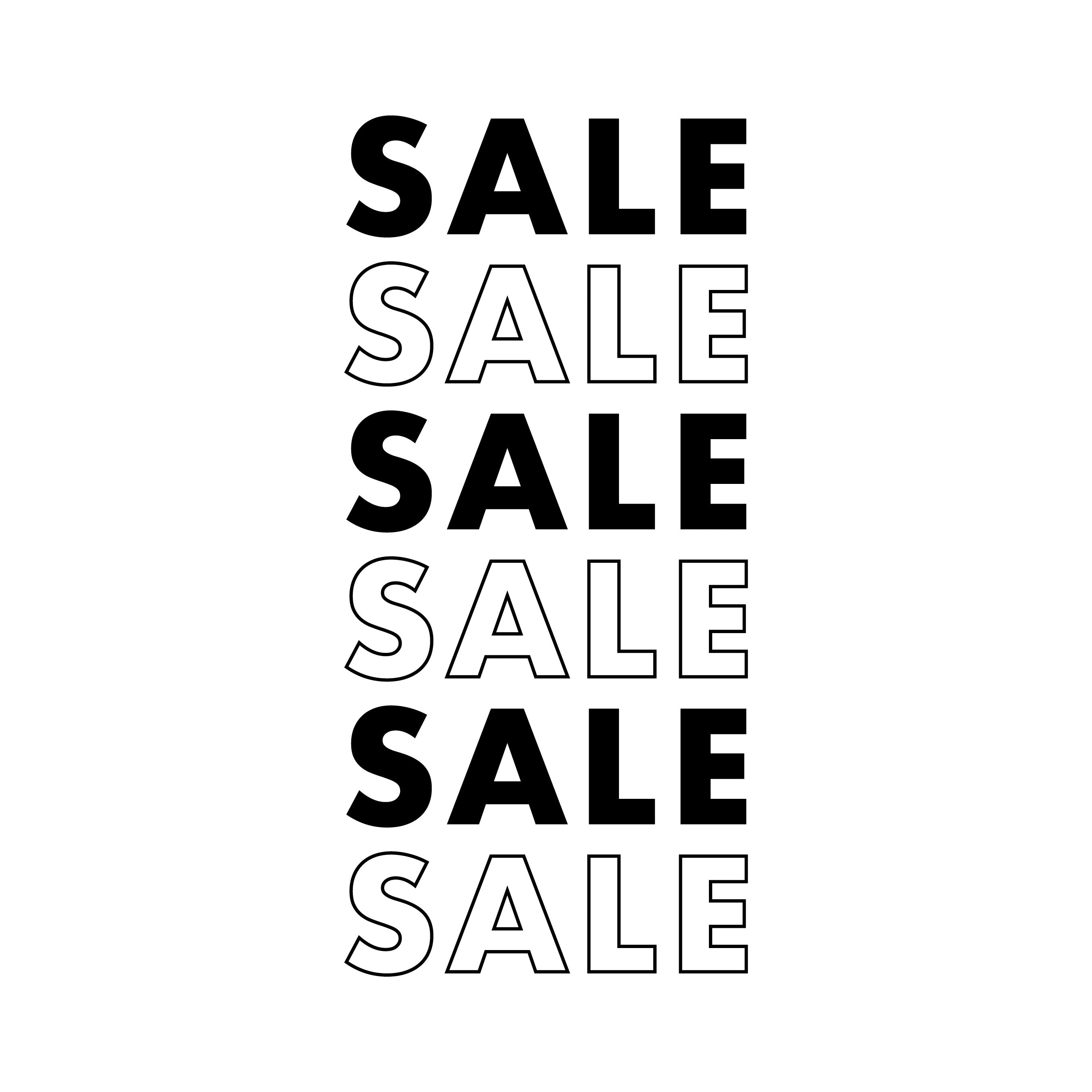 Sale decal sticker for shopfront window