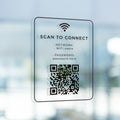 Personalised WiFi QR Code Sign Sticker – Scan to Connect Decal for Hotels, Shops, Cafés & Businesses