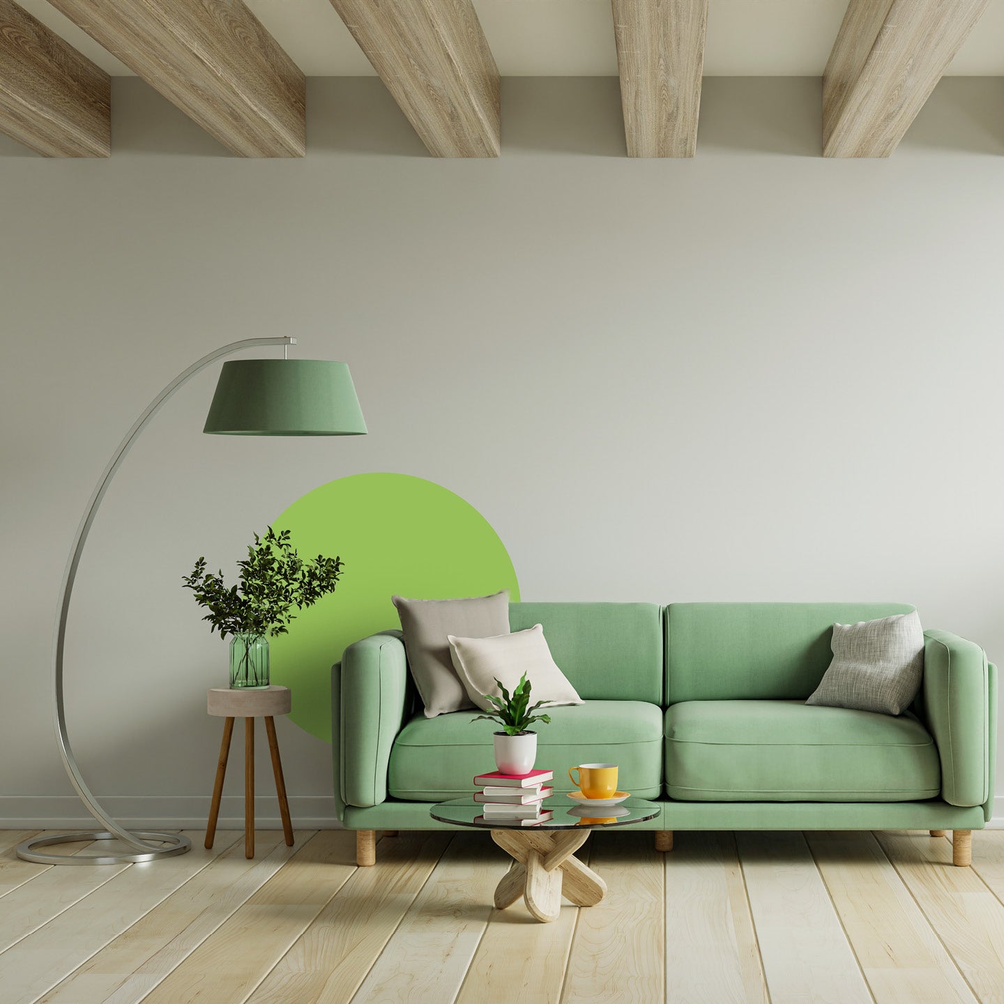 Modern Circle Vinyl Decal – Minimalist & Trendy Peel-and-Stick Wall Sticker for Home or Office