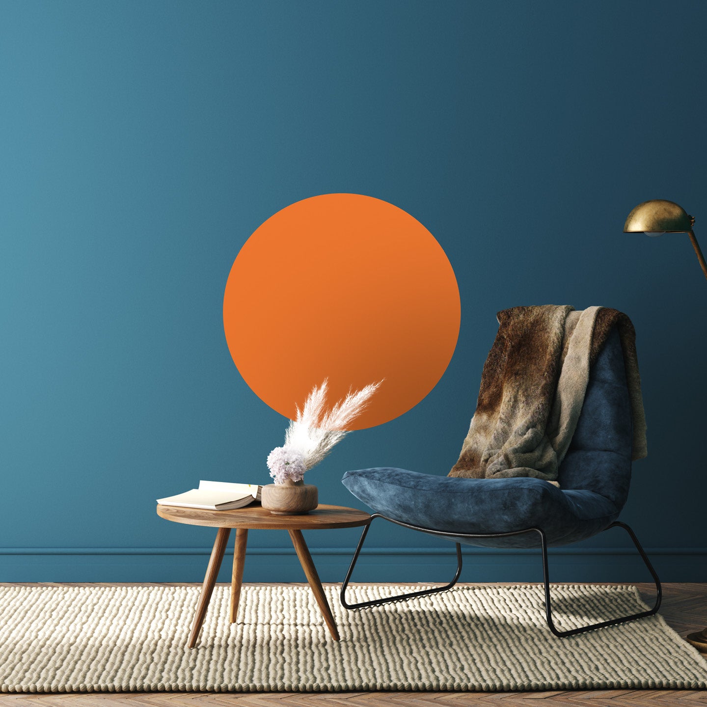 Modern Circle Vinyl Decal – Minimalist & Trendy Peel-and-Stick Wall Sticker for Home or Office