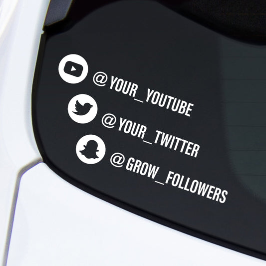 Social Media Decal handle Sticker Instagram snapchat twittercar branding