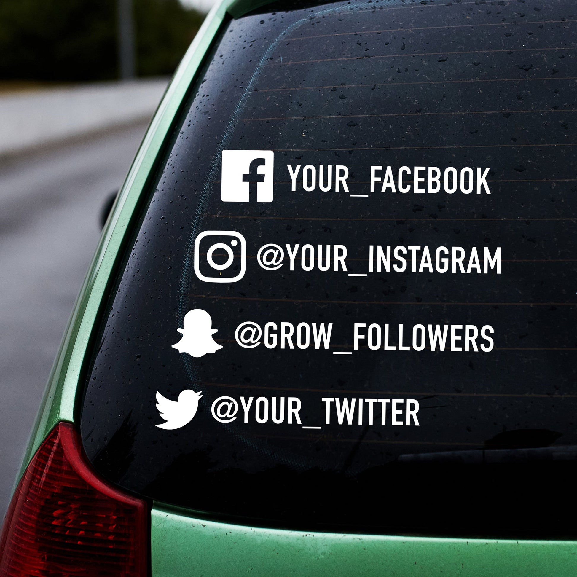 Stacker Branded personalised Social Media Decal Sticker car branding