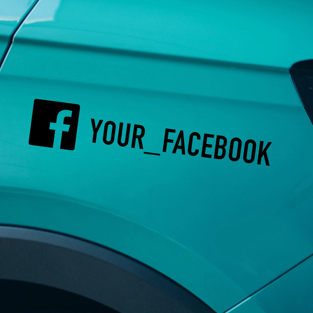 Social Media Decal Sticker Facebook car branding