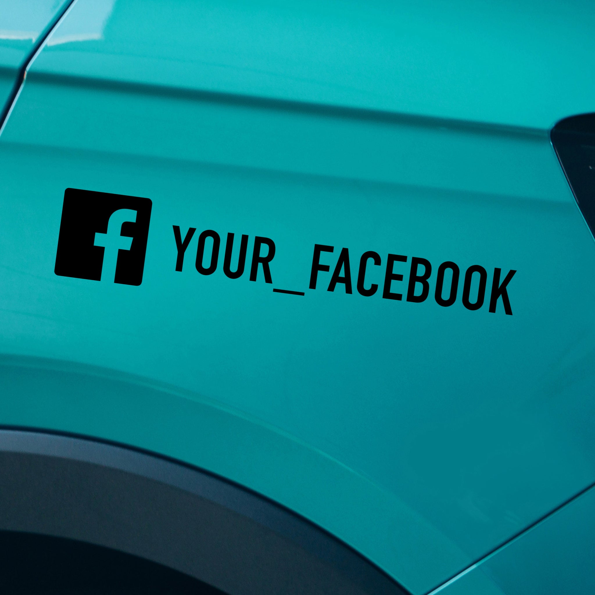 Social Media Decal Sticker Facebook car branding