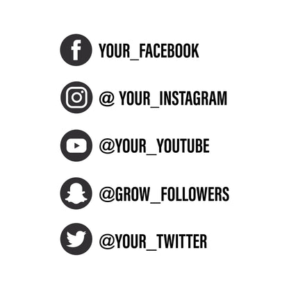 Personalised Social Media Decal Sticker car branding
