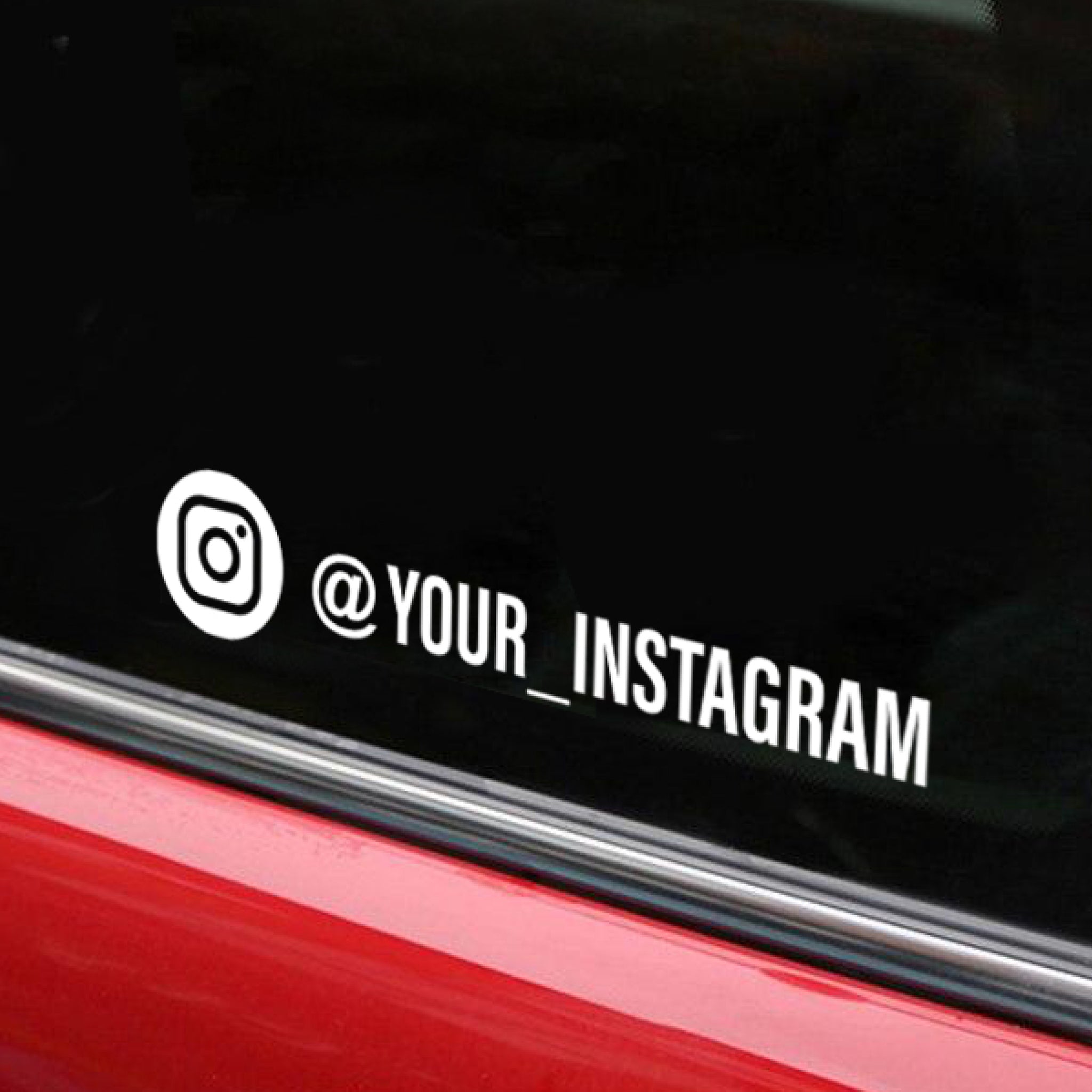 Personalised Social Media Decal Sticker car branding