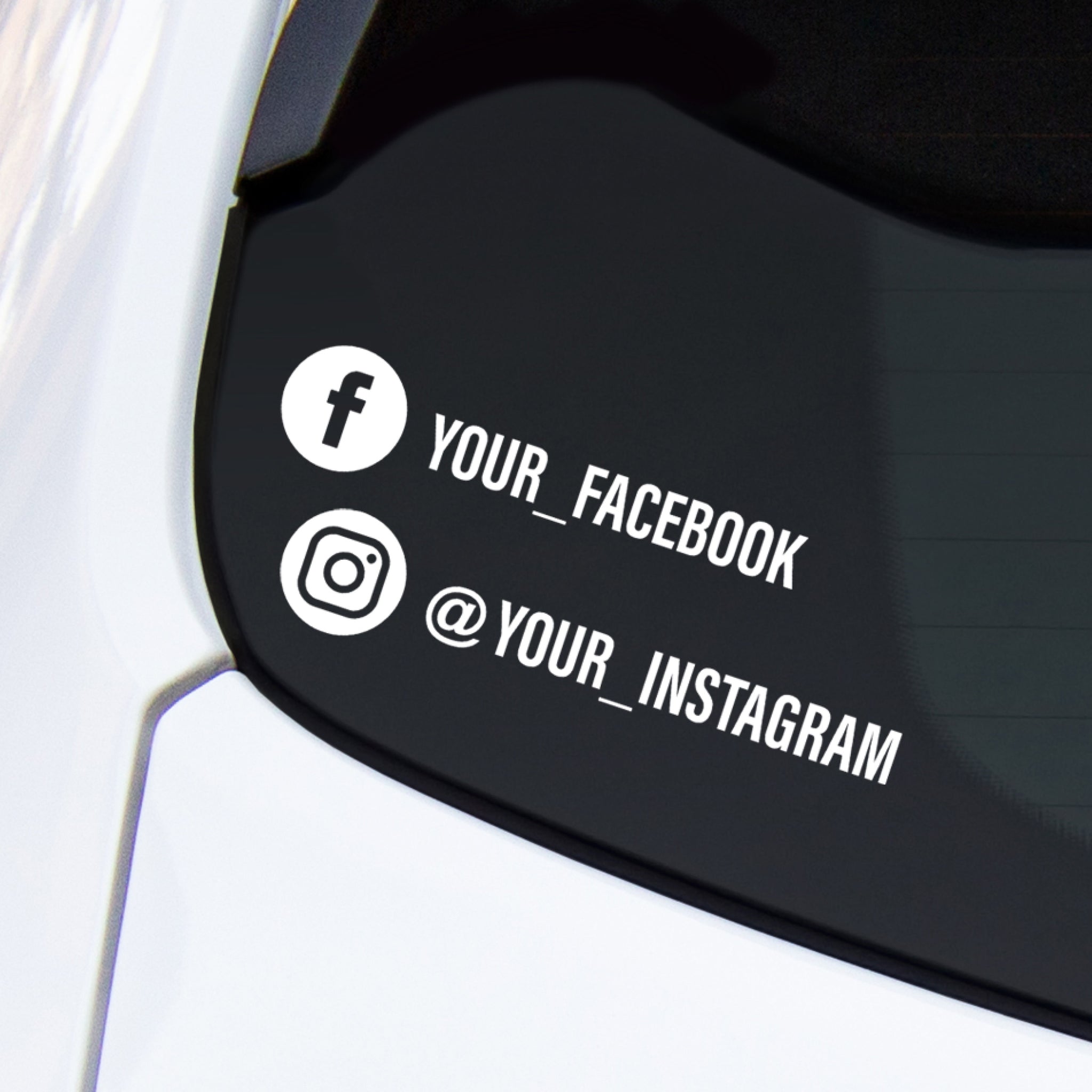 Personalised Social Media Decal Sticker car branding