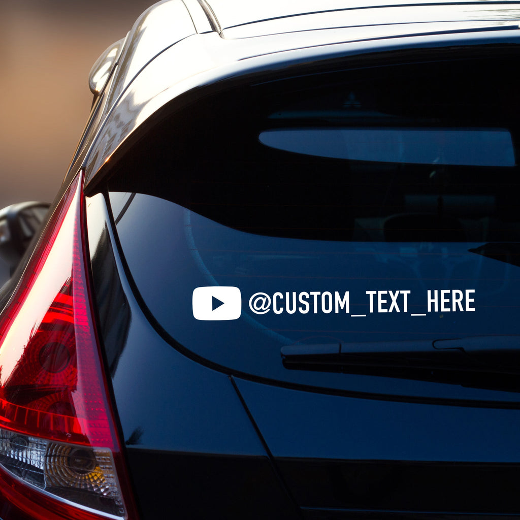 Social Media Decal Sticker youtube car branding