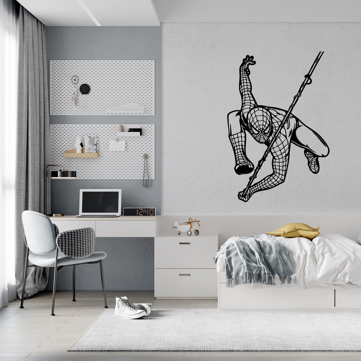 Marvel Spider-Man Wall Decal – Kids Room, Bedroom & Playroom Vinyl Wall Sticker, Superhero Decor