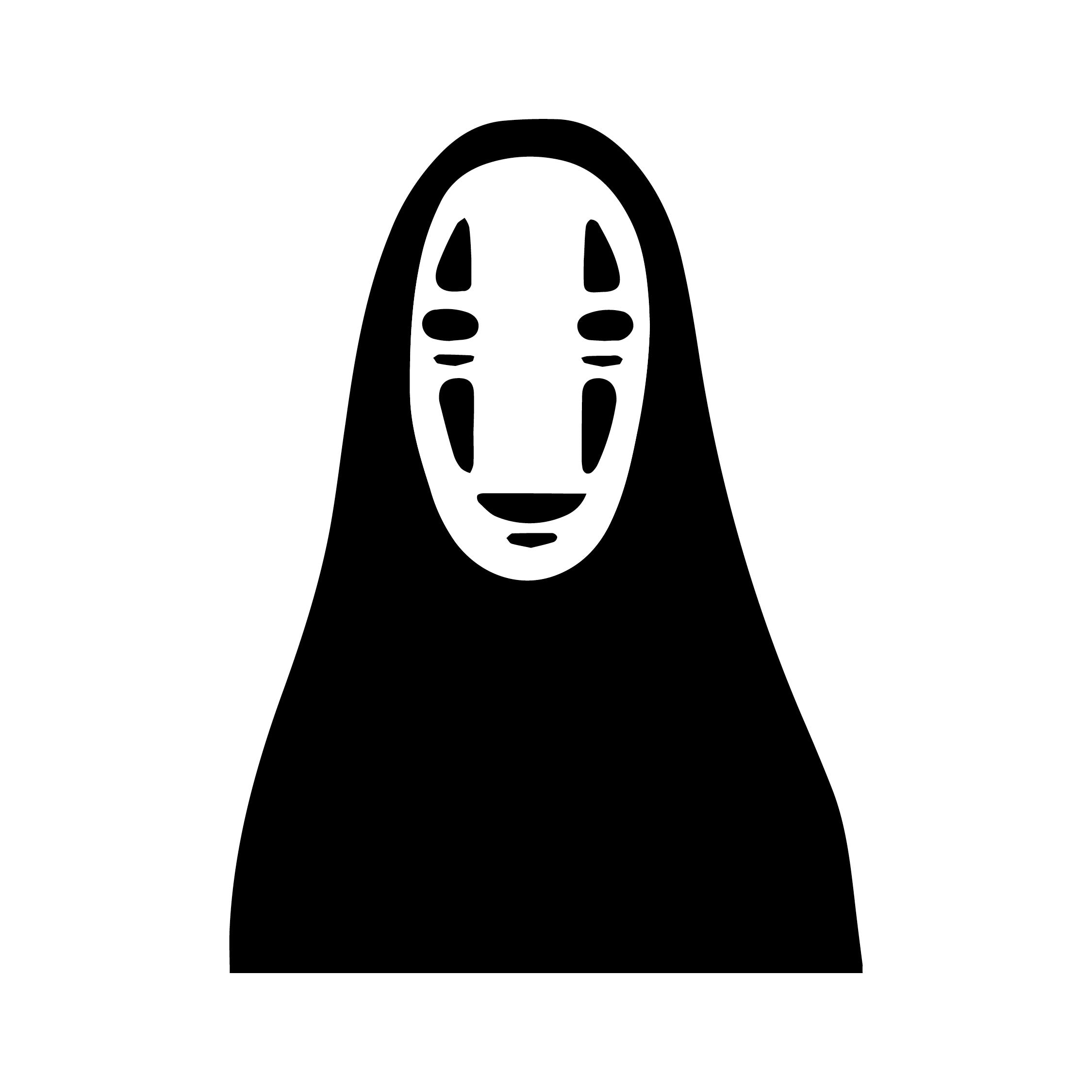 Spirited Away No-Face Vinyl Wall Decal – Minimal Studio Ghibli Artwork