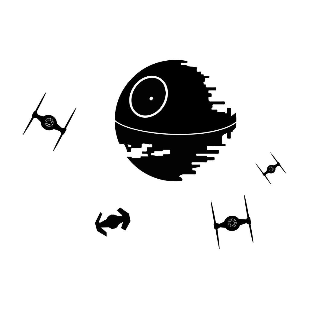 Star Wars Death Star Wall kids bedroom Decal Pack design