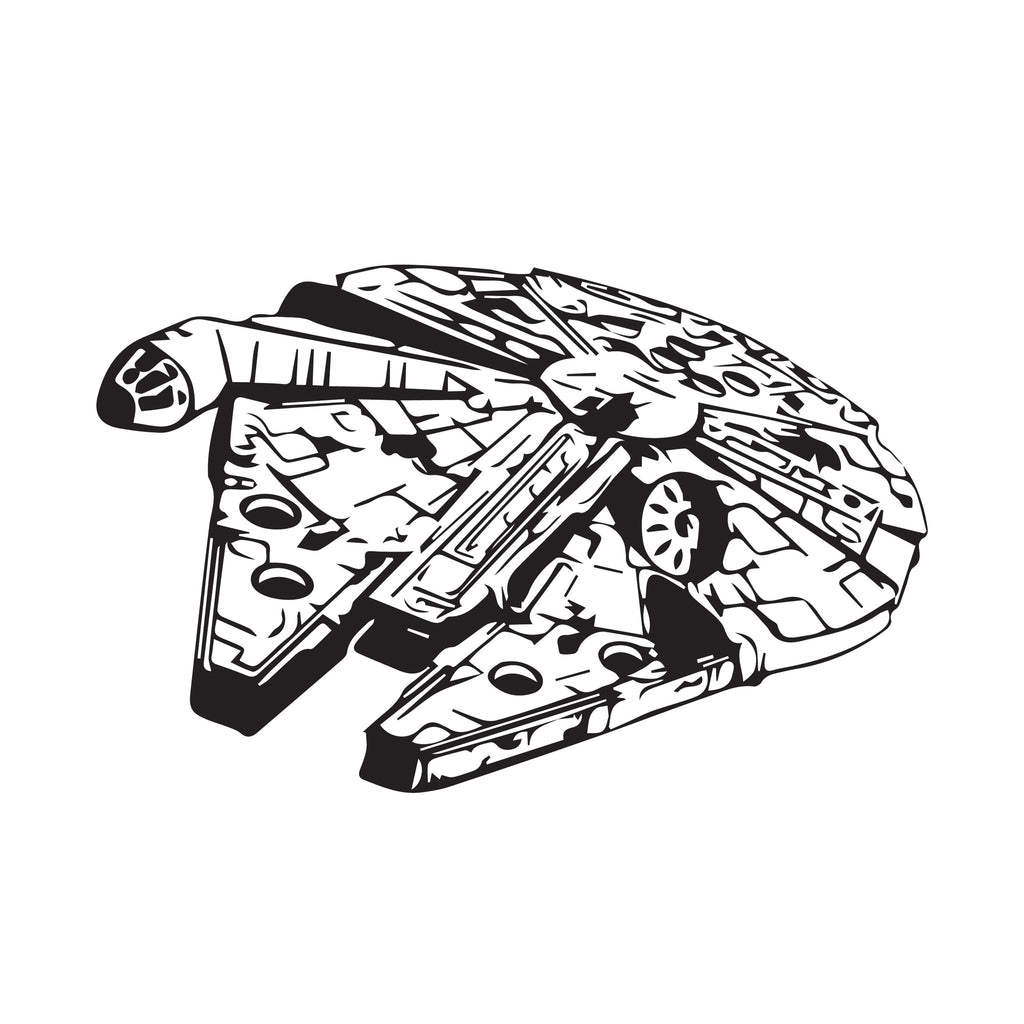 Star Wars Millenium Falcon kids bedroom Wall Decal design