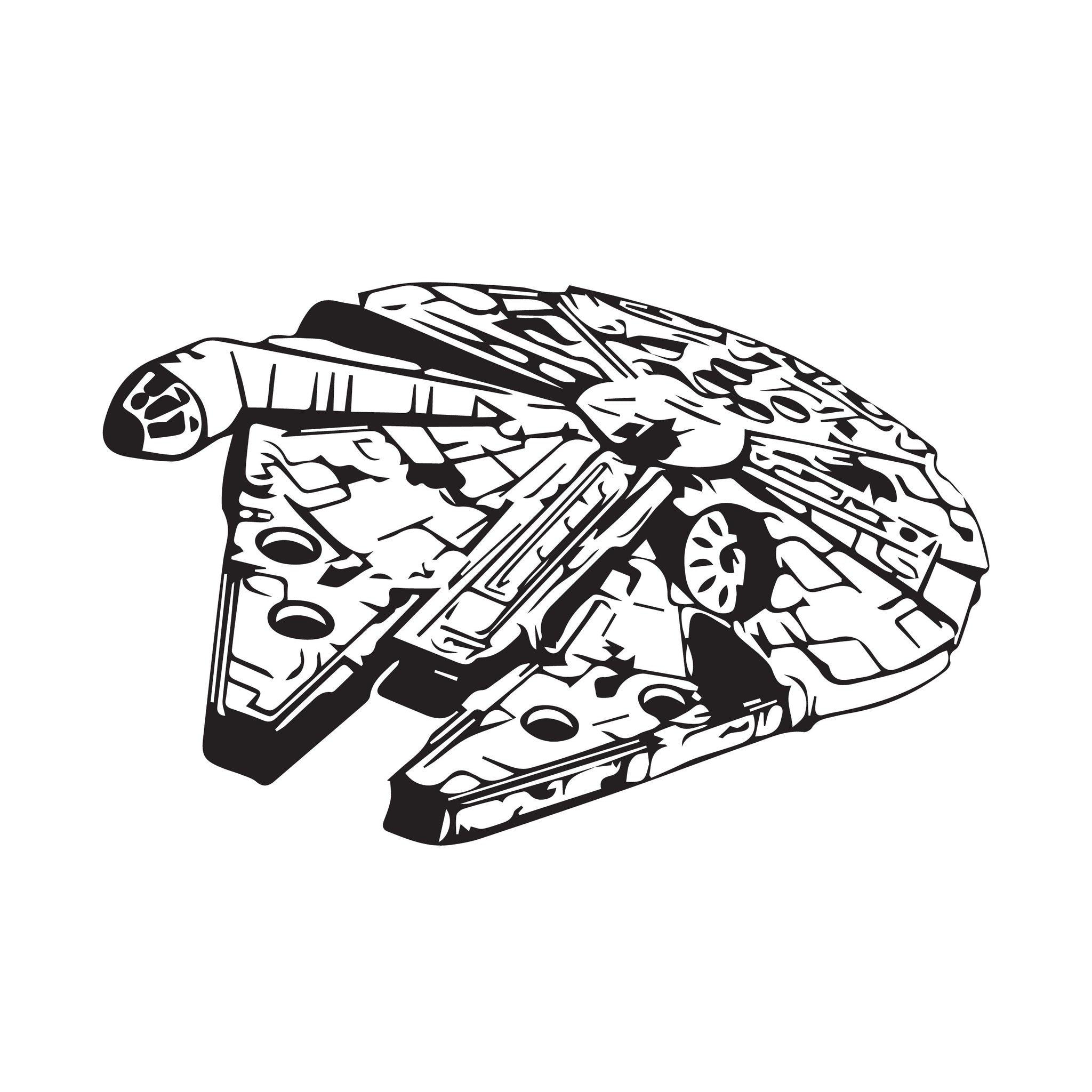 Star Wars Millenium Falcon kids bedroom Wall Decal design