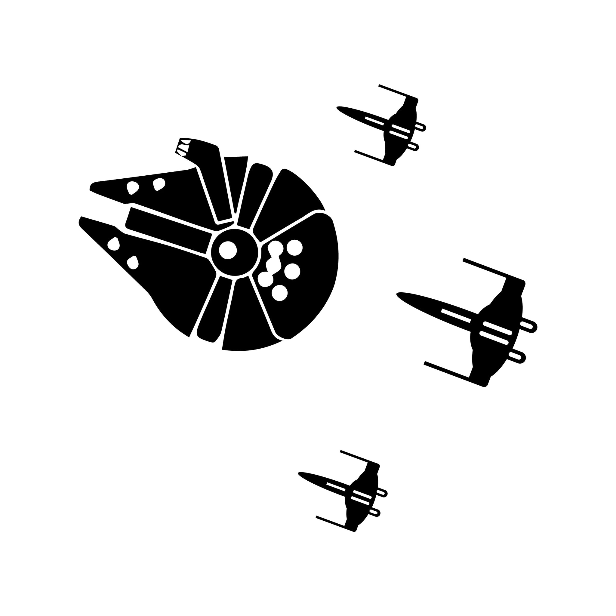 Star Wars Rebel Ships Wall Decal vinyl designs