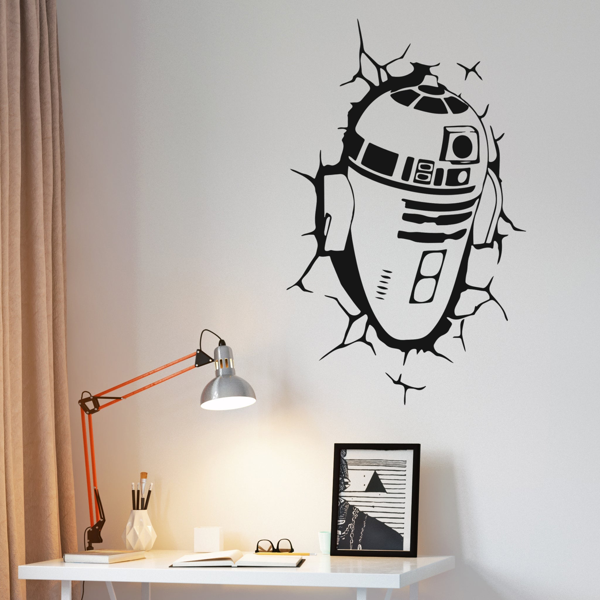Star Wars R2-D2 Wall Decal Sticker – Removable Vinyl Wall Art for Kids ...