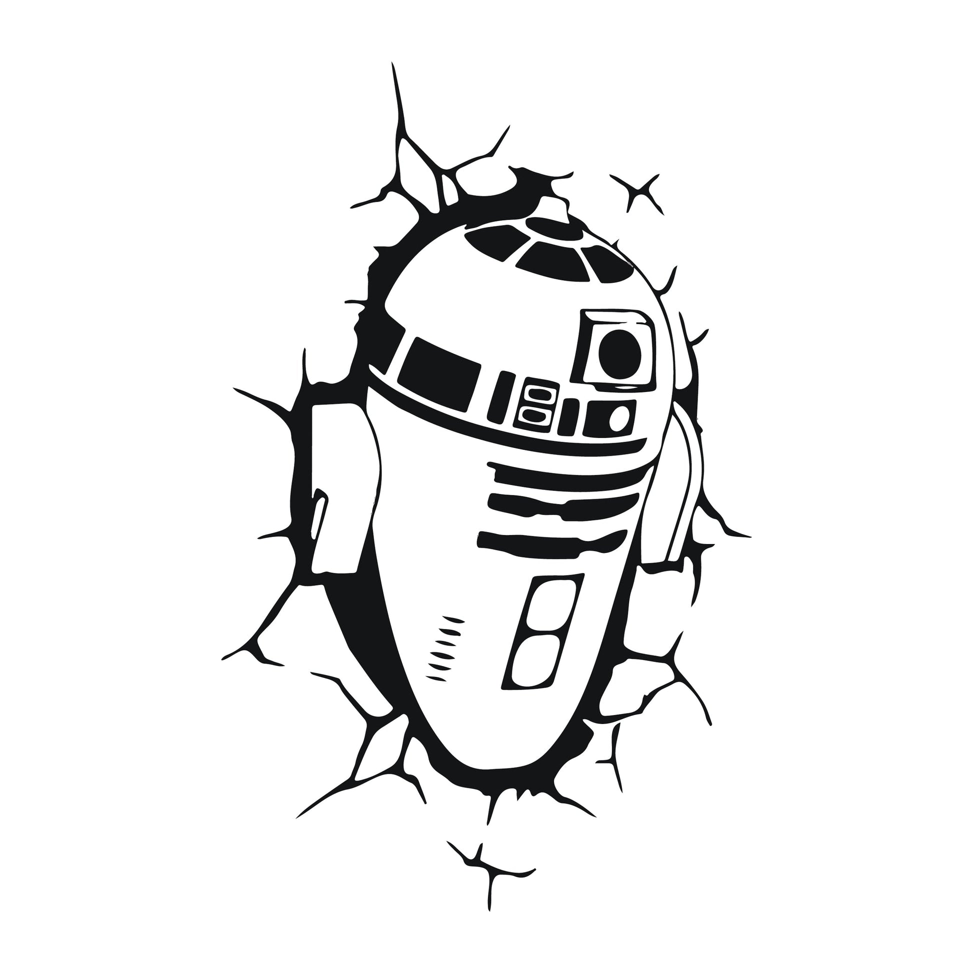Star Wars R2D2 Wall graphic vinyl Decal Sticker design