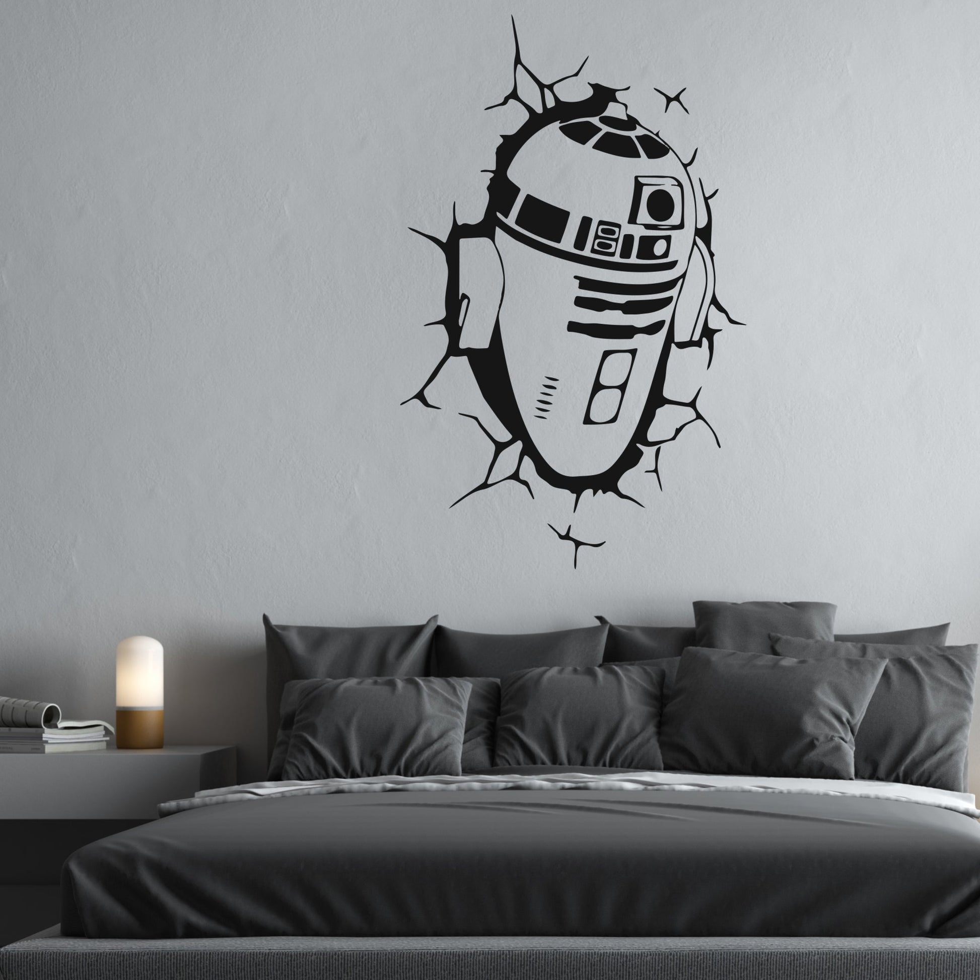 Star Wars R2D2 Wall graphic vinyl Decal Sticker on bedroom wall