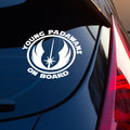 Star Wars Young Padawans On Board Vehicle Decal – Baby/Child On Board Vinyl Sticker, Removable Car Decal