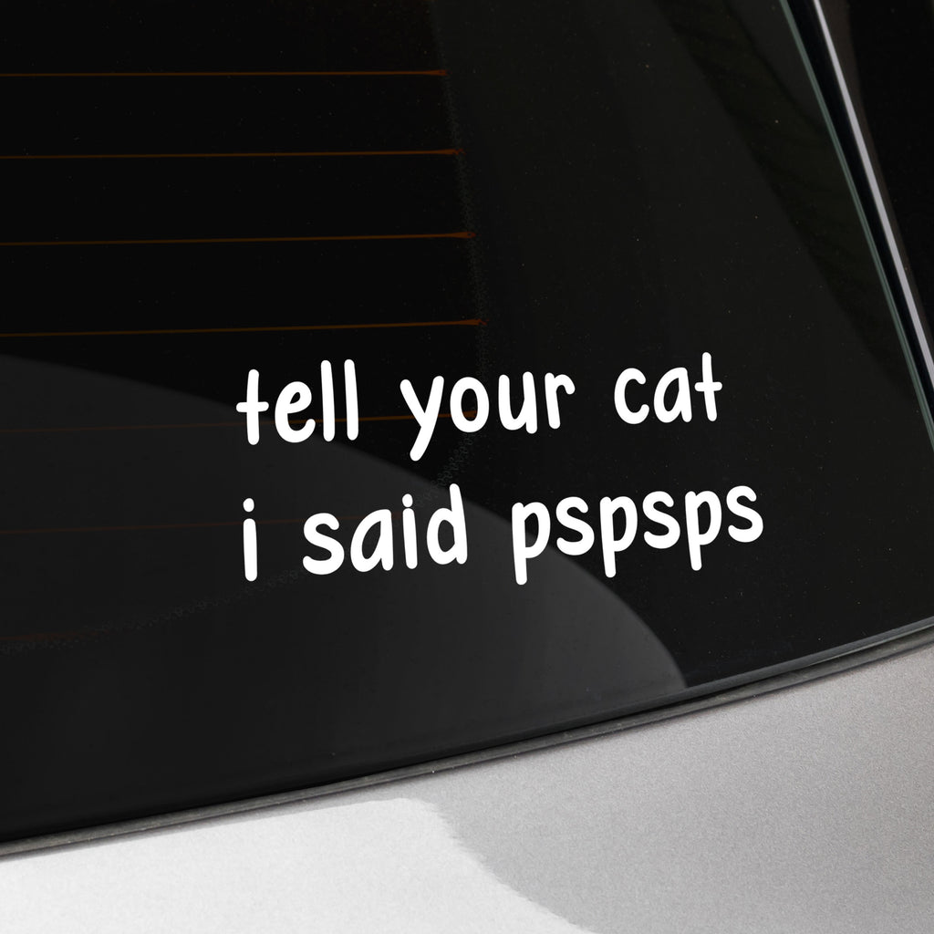 Funny cat decal sticker