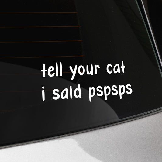 Funny cat decal sticker