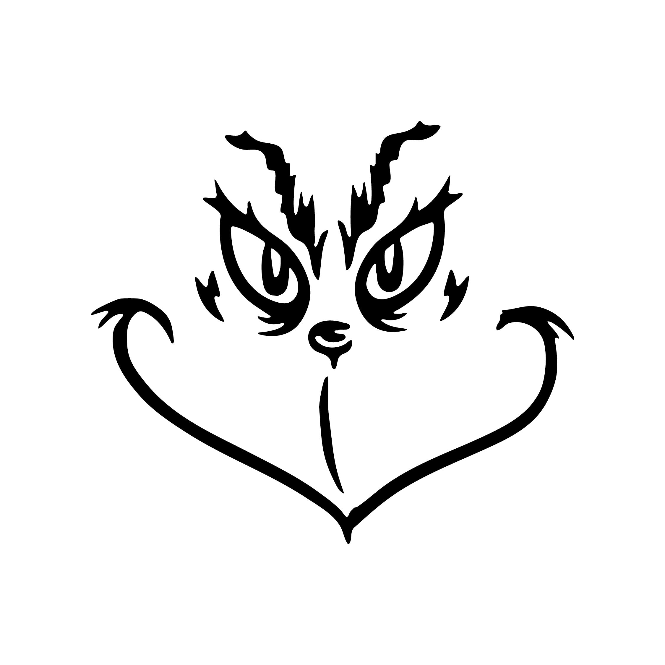 The Grinch Face Wall Decal – Christmas Vinyl Sticker for Windows, Doors & Holiday Decorations